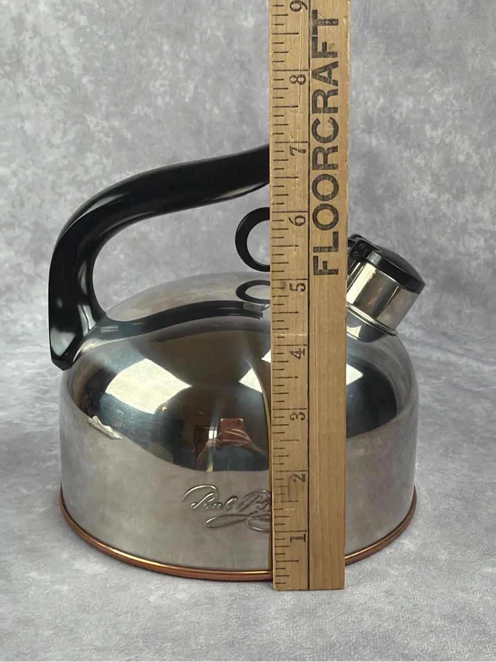 VTG Revere Ware 2 Qt Whistling Tea Kettle Copper Bottom Korea I 94-C Tested